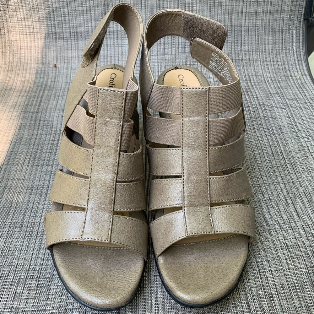 Croft&Barrow w Ortholite shoes manmade materials Taupe color